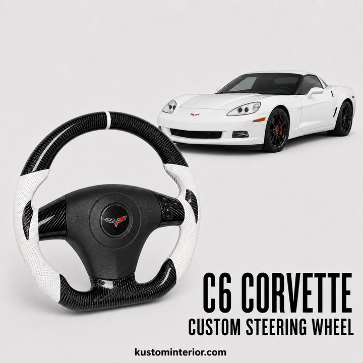 Corvette C6 Carbon Fiber Steering Wheel (Custom Order)
