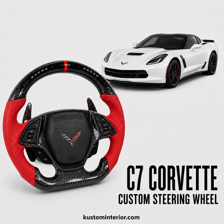 Corvette C7 Carbon Fiber Steering Wheel (Custom Order)