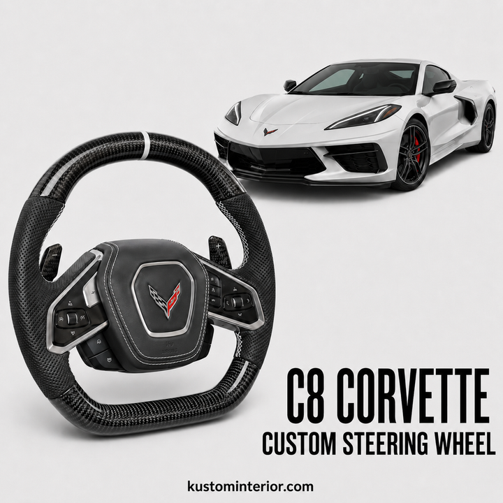 Corvette C8 Carbon Fiber Steering Wheel (Custom Order)