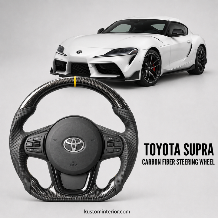 2020+ Toyota Supra Carbon Fiber Steering Wheel (Custom Order)