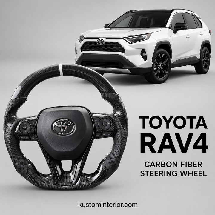 2019-25 Toyota Rav4 Carbon Fiber Steering Wheel (Custom Order)