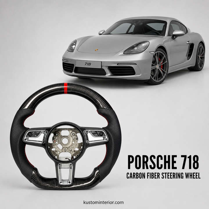 Porsche 718 Carbon Fiber Steering Wheel (Custom Order)