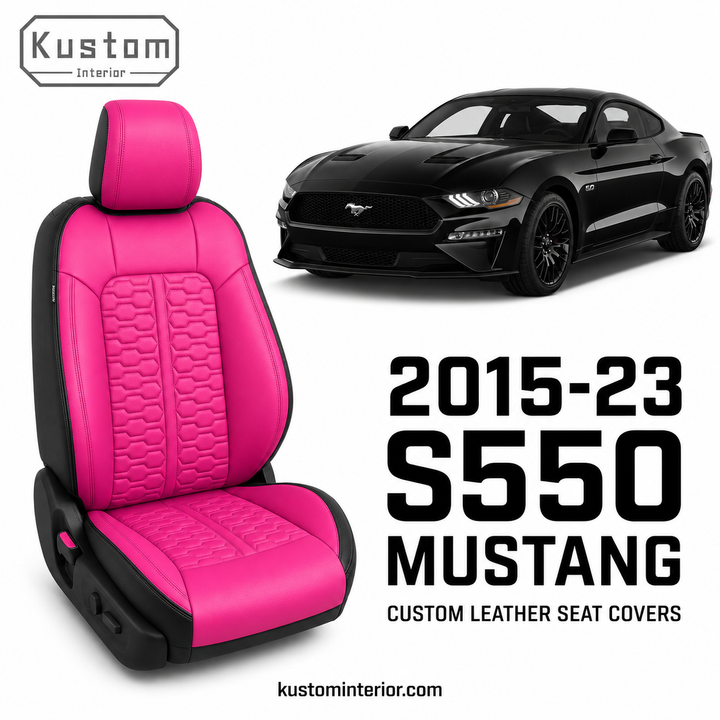 2015-23 Ford Mustang Leather Seat Covers (Custom Order)