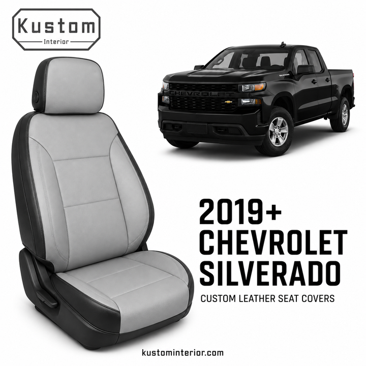 2019+ Chevrolet Silverado Premium Leather Seat Covers (Custom Order)