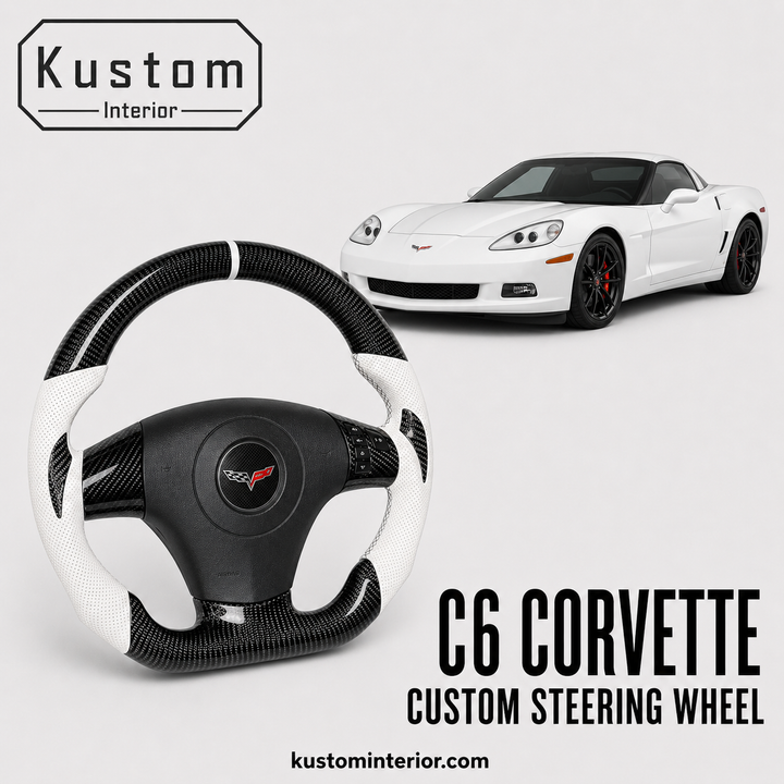 Corvette C6 Carbon Fiber Steering Wheel (Custom Order)