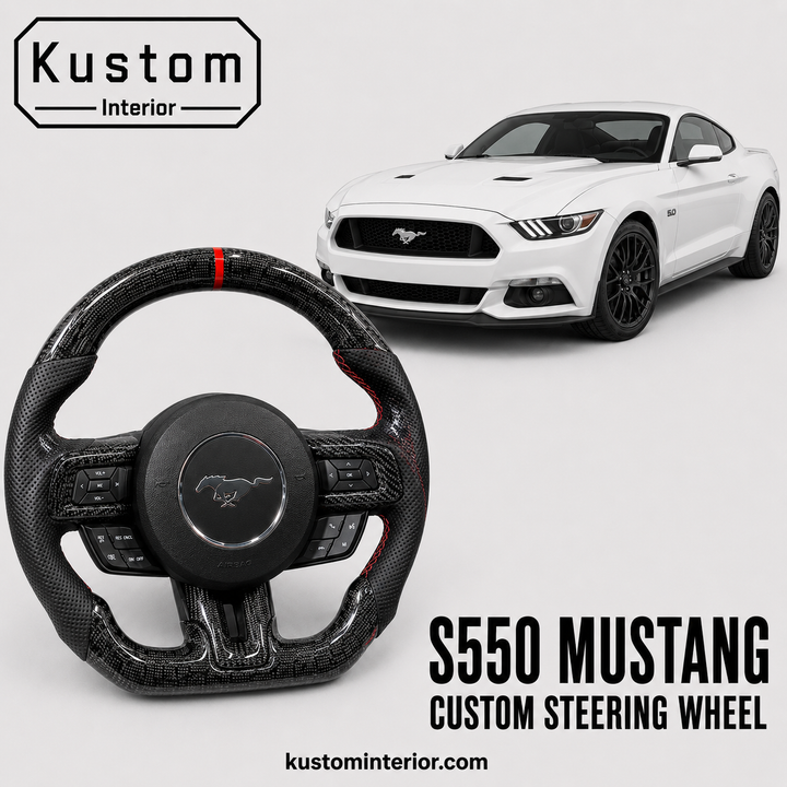 2015-23 Ford Mustang Carbon Fiber Steering Wheel (Custom Order)