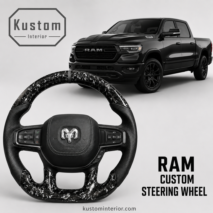 Dodge Ram Carbon Fiber Steering Wheel (Custom Order)