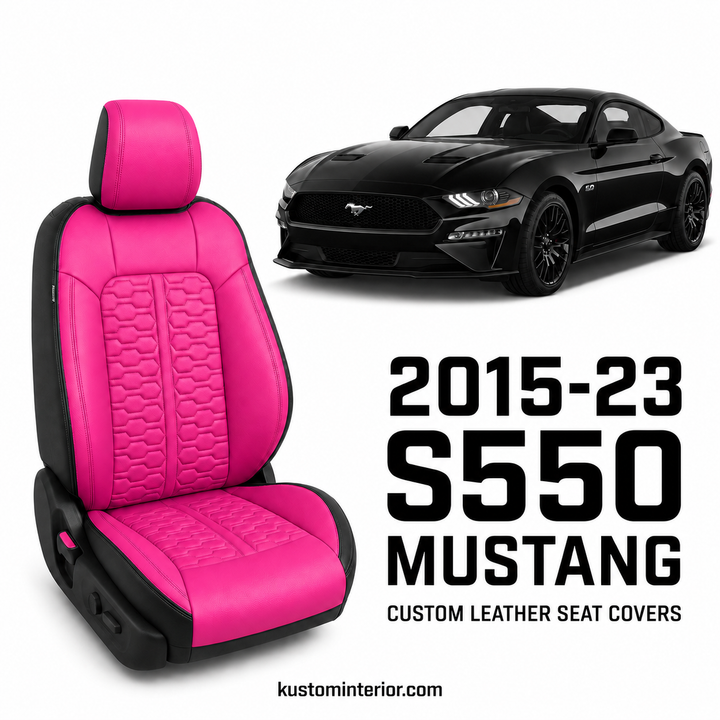 2015-23 Ford Mustang Leather Seat Covers (Custom Order)