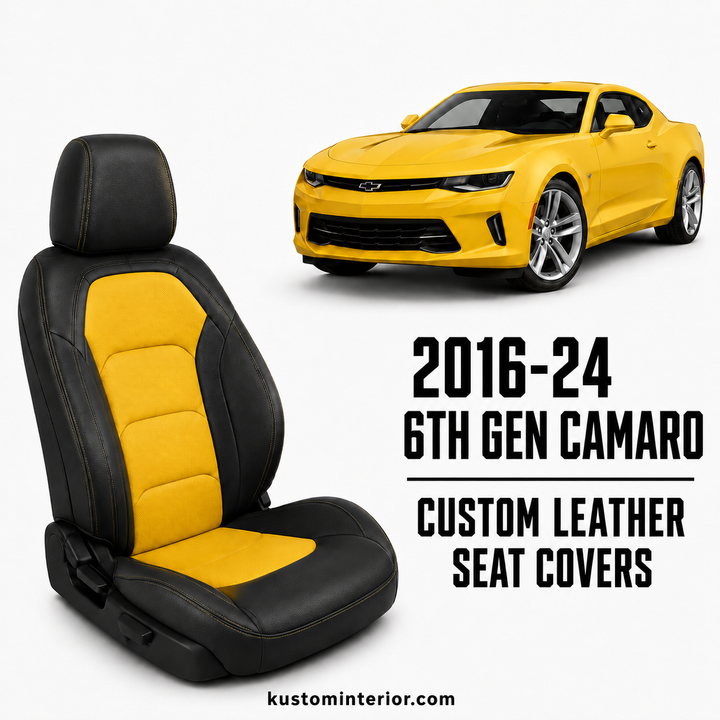 6th Gen Camaro Leather Seat Covers (Custom Order)