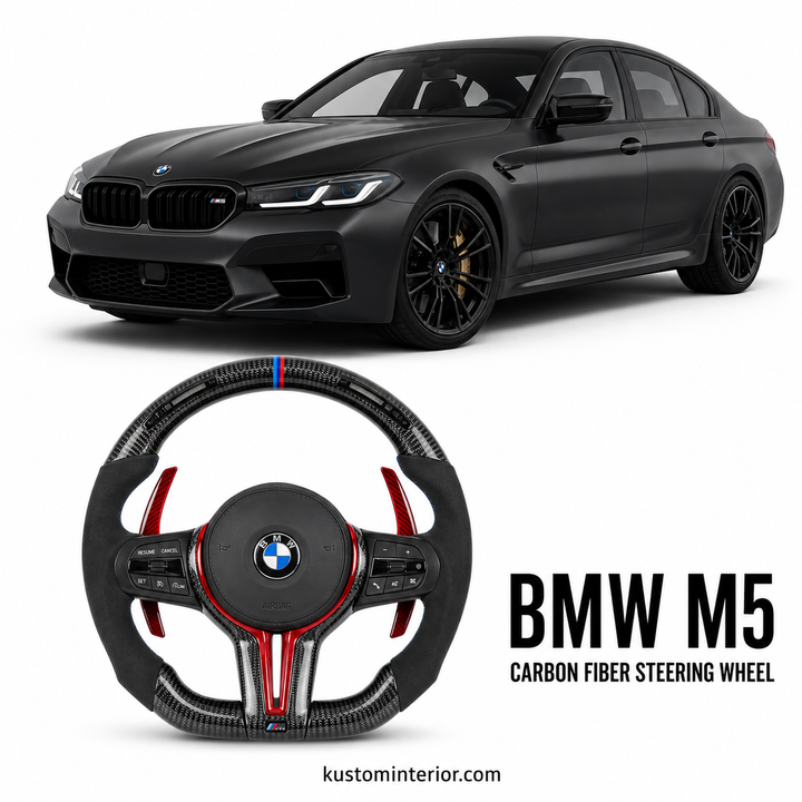BMW M5 Custom Carbon Fiber Steering Wheel (Custom Order)