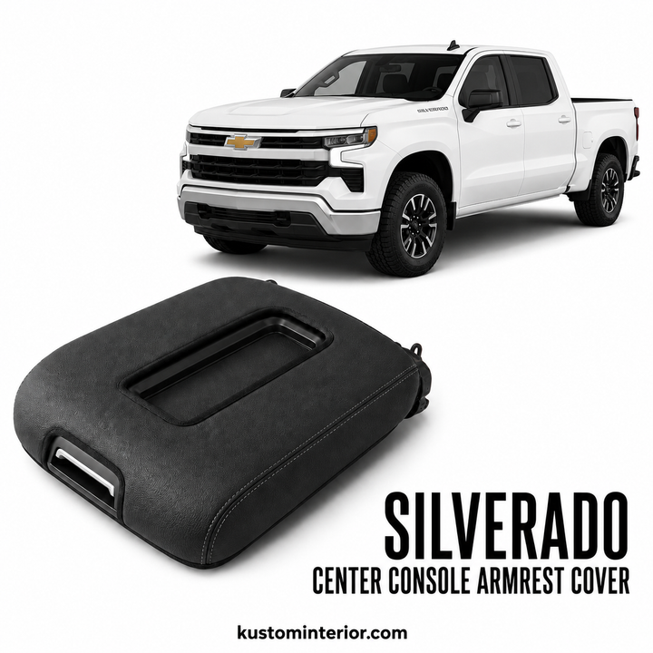 2019+ Chevrolet Silverado Center Console Lid Armrest Cover (Custom Order)