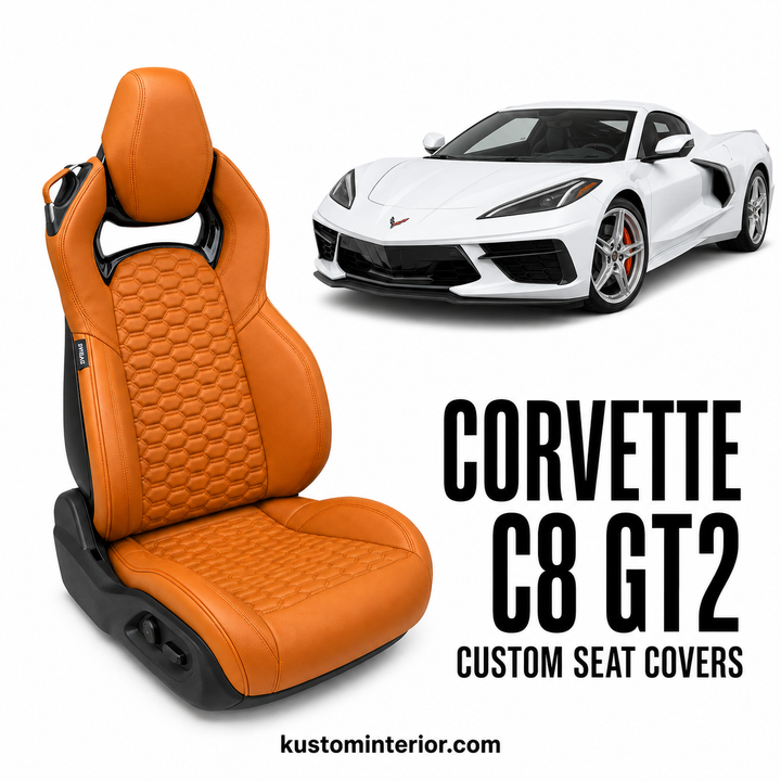 Corvette C8 Custom Leather GT2 Seat Cover (Custom Order)