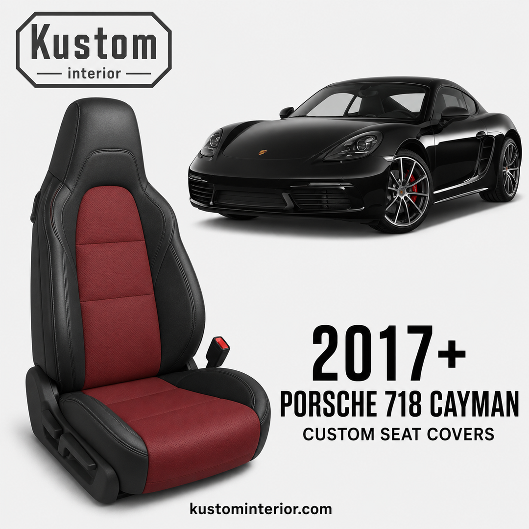 2017+ Porsche 718 Cayman Custom Leather Seat Covers (Custom Order)