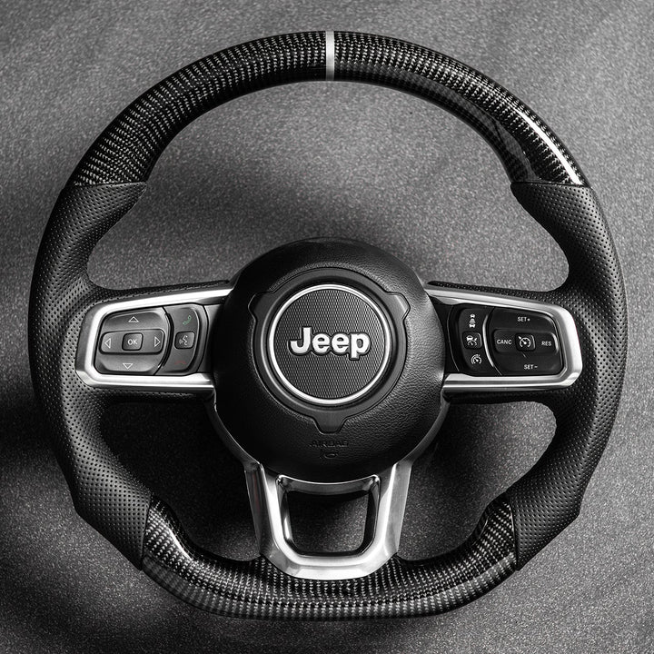 Jeep Wrangler Carbon Fiber Steering Wheel (Custom Order)