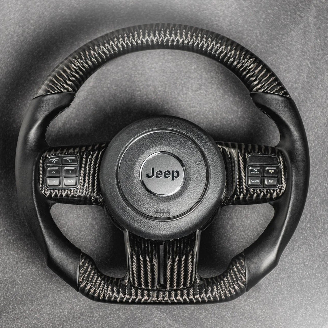 Jeep Wrangler Carbon Fiber Steering Wheel (Custom Order)