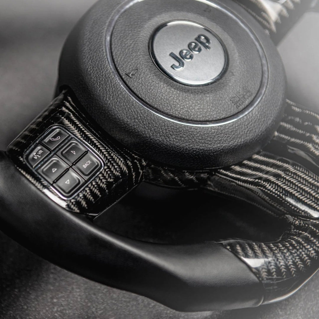 Jeep Wrangler Carbon Fiber Steering Wheel (Custom Order)