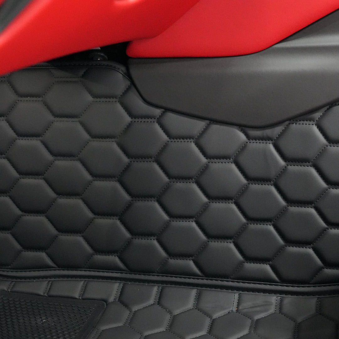 Corvette C8 Honeycomb Leather Floor Mat