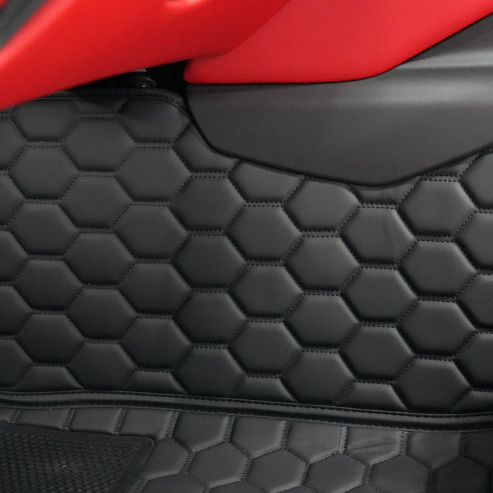 Corvette C8 Honeycomb Leather Floor Mat
