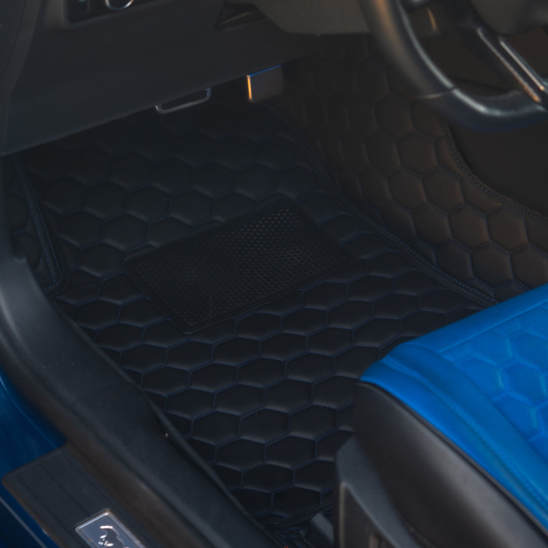 2015+ Ford Mustang Honeycomb Leather Floor Mat