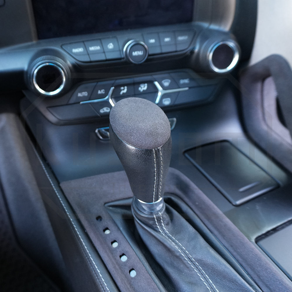 Corvette C7 Suede Leather Center Console Shifter Trim & Shift Knob Head Cover
