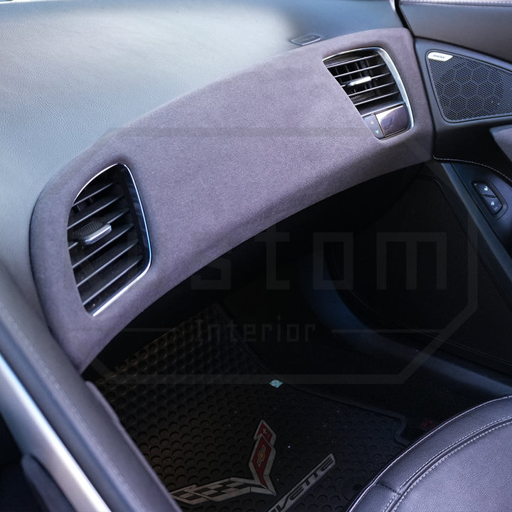 Corvette C7 Suede Leather Passenger Dashboard Air Vent Panel Trim