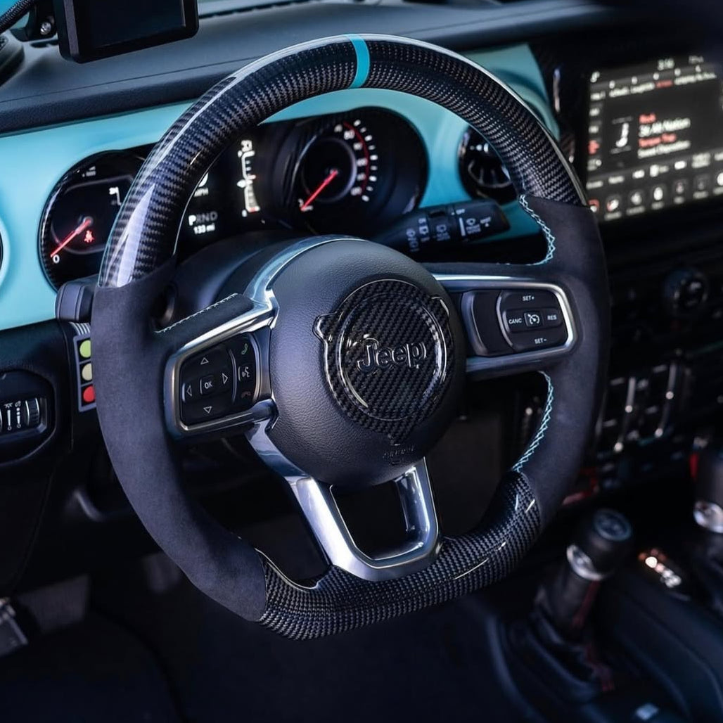 Jeep Wrangler Carbon Fiber Steering Wheel (Custom Order)