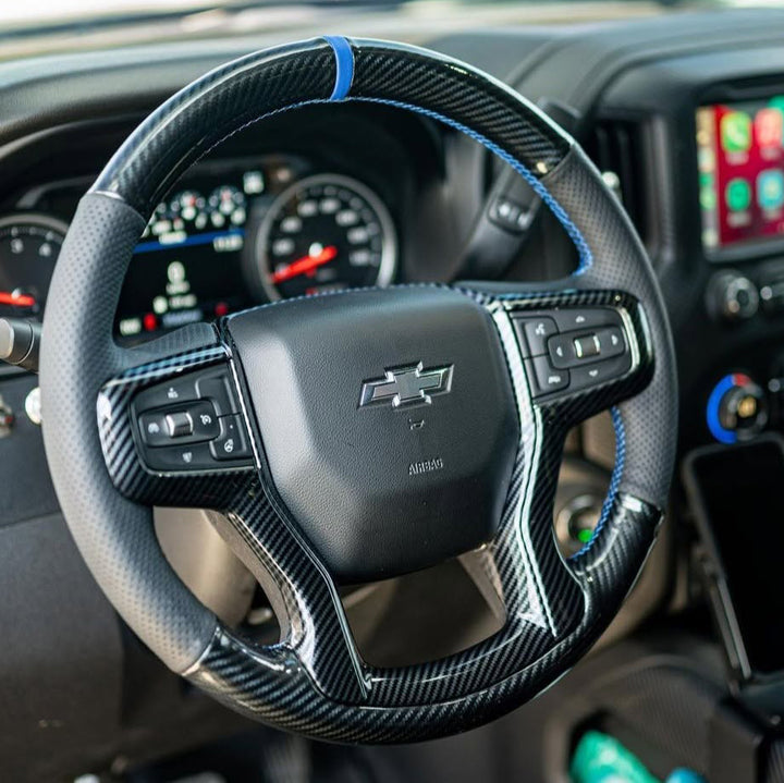 Chevrolet Silverado / Suburban Carbon Fiber Steering Wheel (Custom Order)