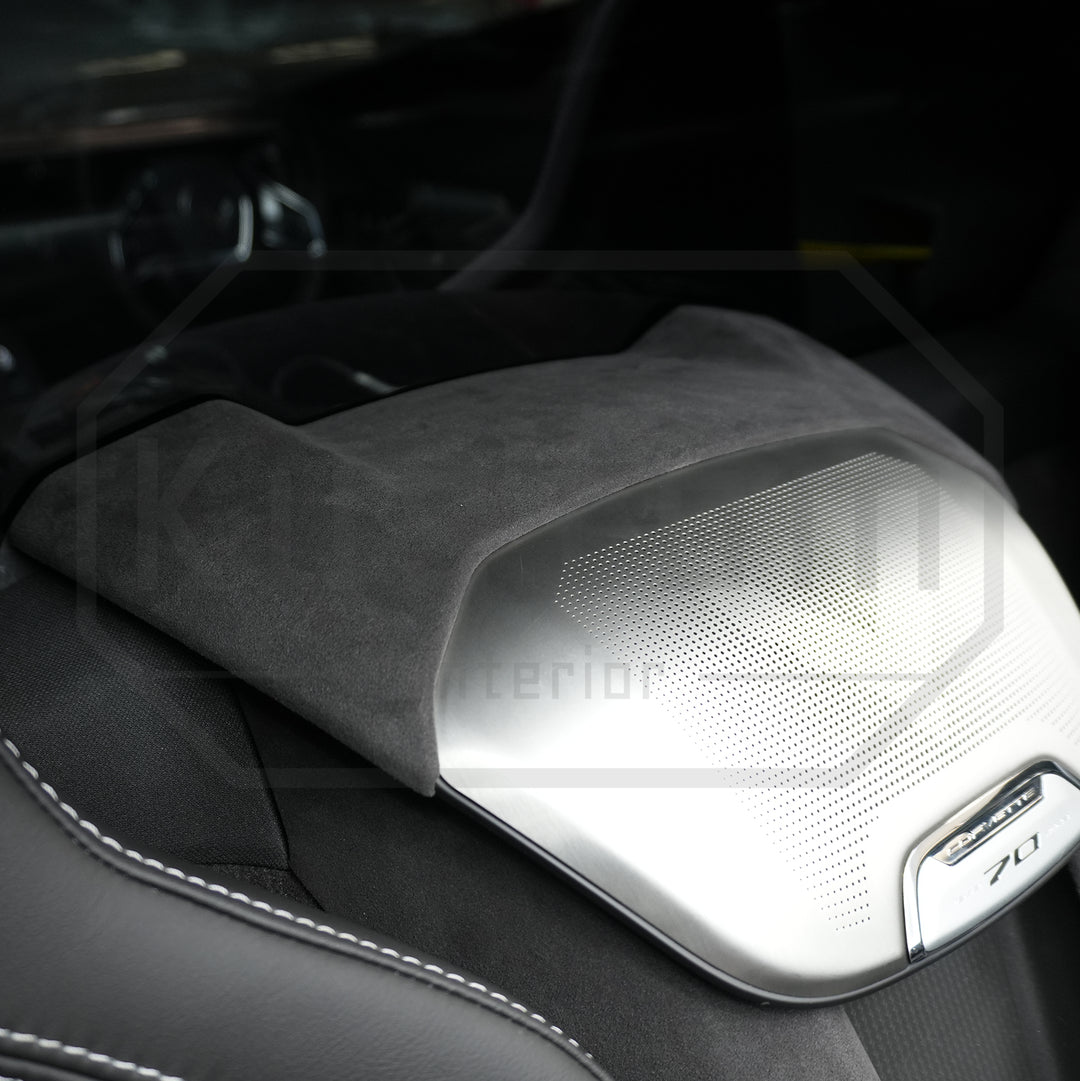 Corvette C8 Suede Leather Waterfall Speaker Upper Trim Cover