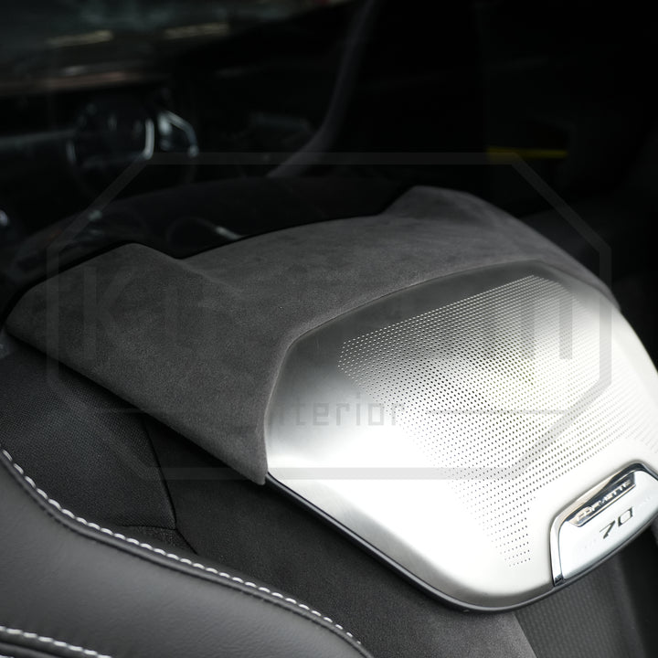 Corvette C8 Suede Leather Waterfall Speaker Upper Trim Cover
