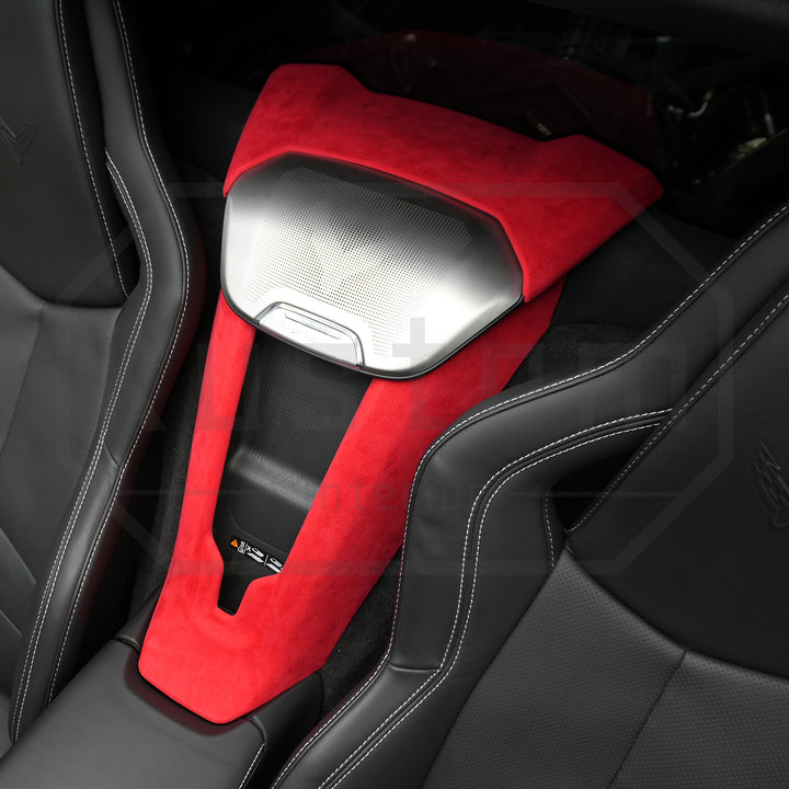 Corvette C8 Suede Leather Waterfall Speaker Upper Trim Cover