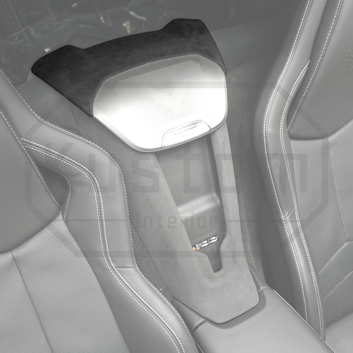 Corvette C8 Suede Leather Waterfall Speaker Upper Trim Cover