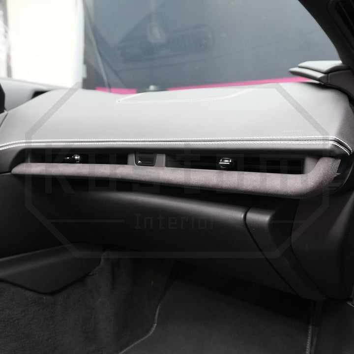 Corvette C8 Suede Leather Dash Air Vent Trim