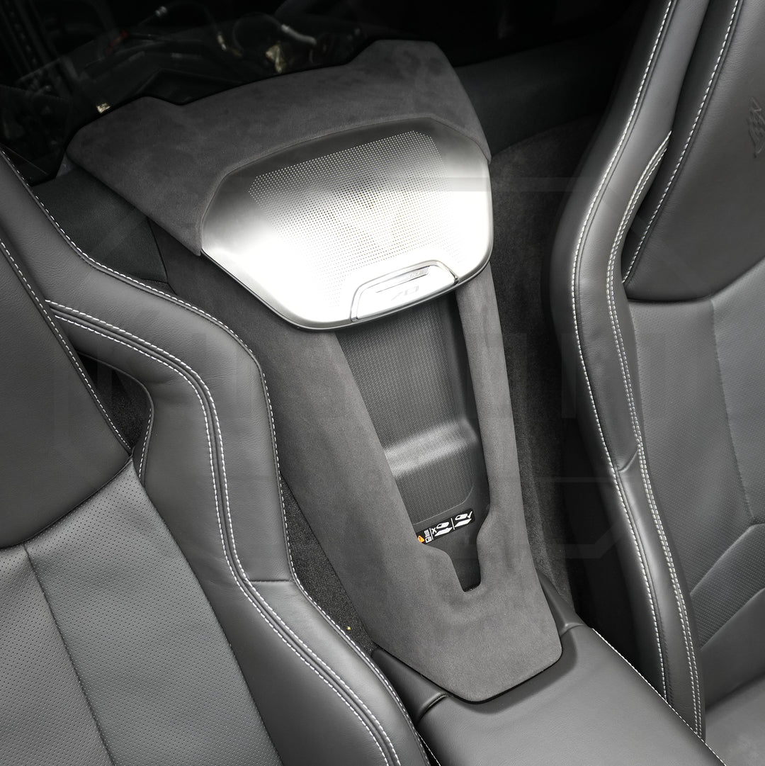 Corvette C8 Suede Leather Waterfall Wireless Charger Trim Cover