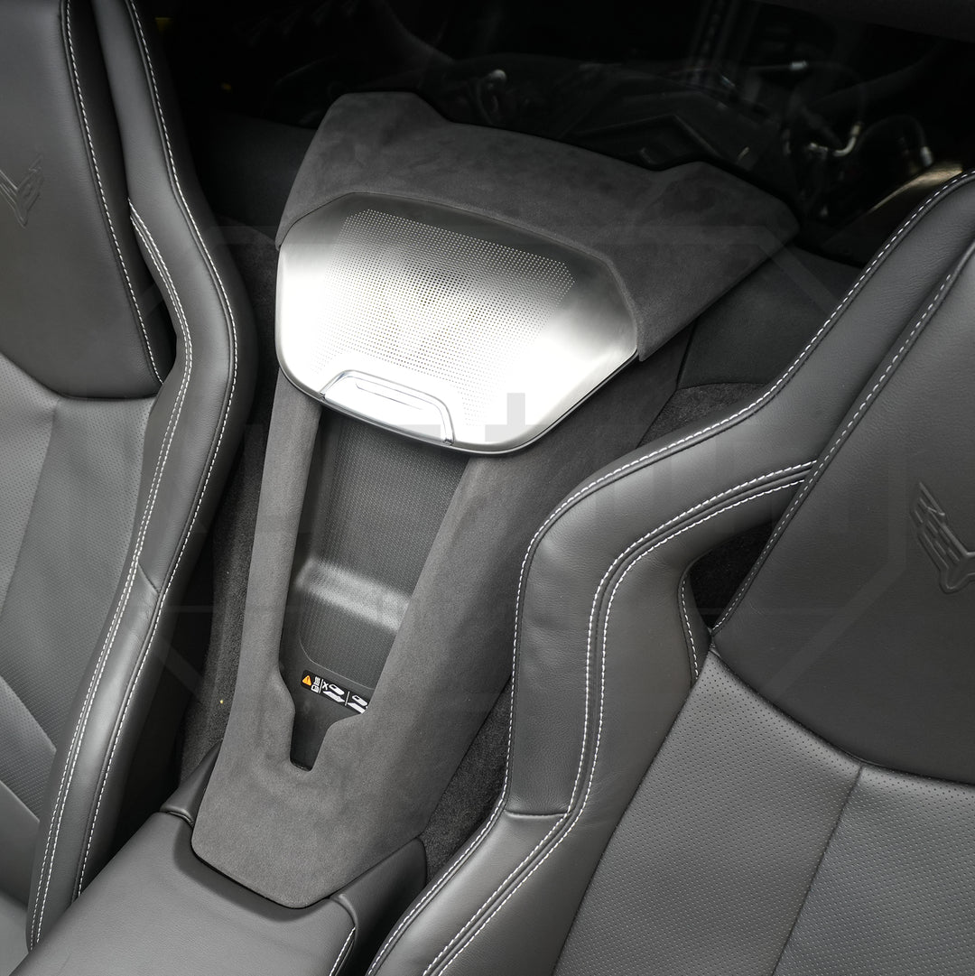 Corvette C8 Suede Leather Waterfall Wireless Charger Trim Cover