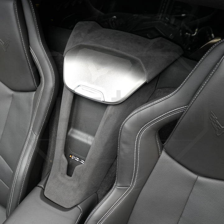 Corvette C8 Suede Leather Waterfall Wireless Charger Trim Cover