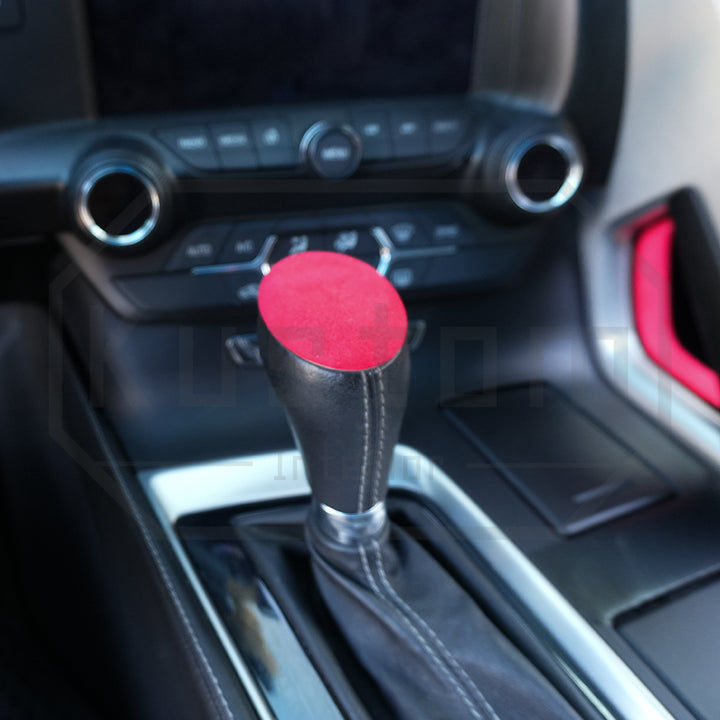 Corvette C7 Suede Leather Center Console Shifter Trim & Shift Knob Head Cover