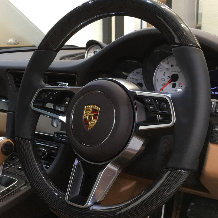 2014+ Porsche Macan Carbon Fiber Steering Wheel (Custom Order)