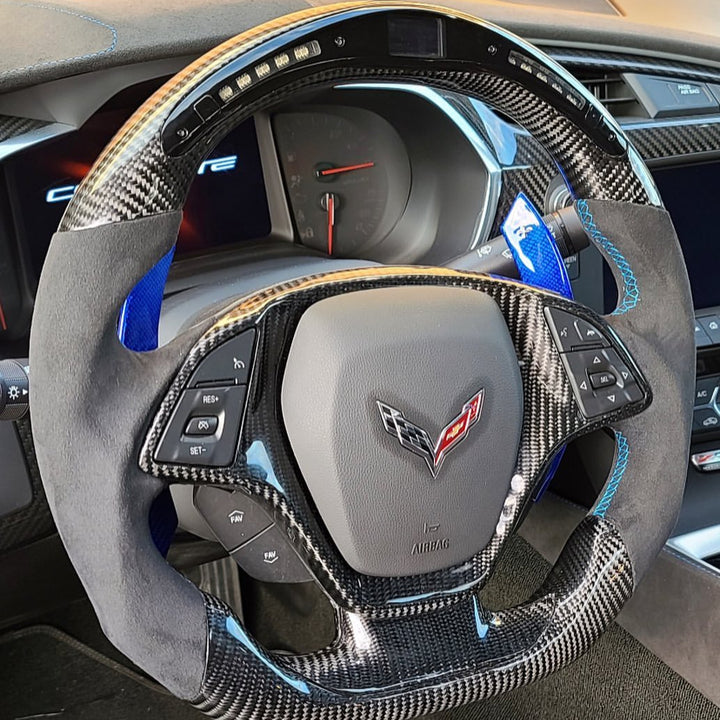 Corvette C7 Carbon Fiber Steering Wheel (Custom Order)