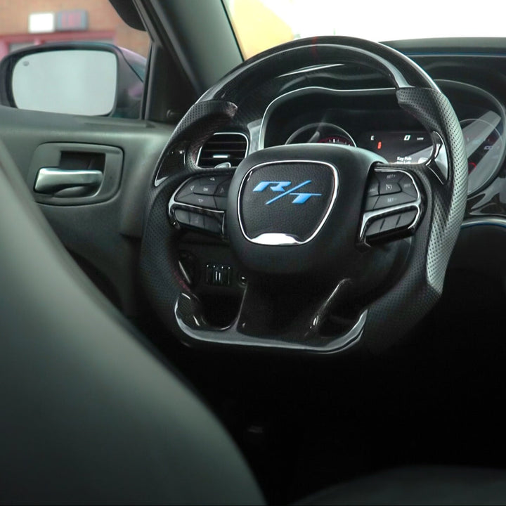 2015+ Dodge Charger Carbon Fiber Steering Wheel (Custom Order)