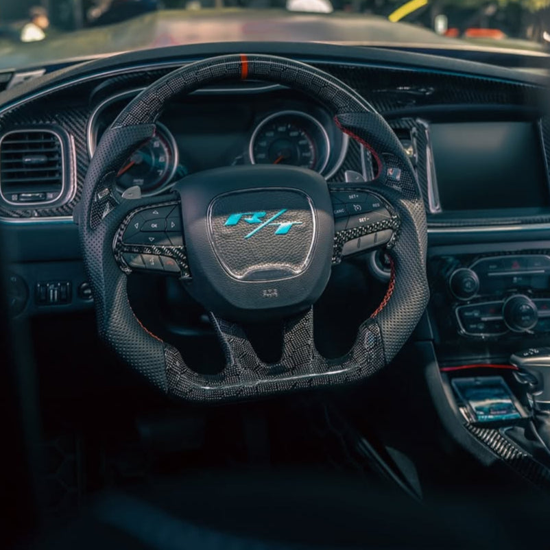 2015+ Dodge Charger Carbon Fiber Steering Wheel (Custom Order)