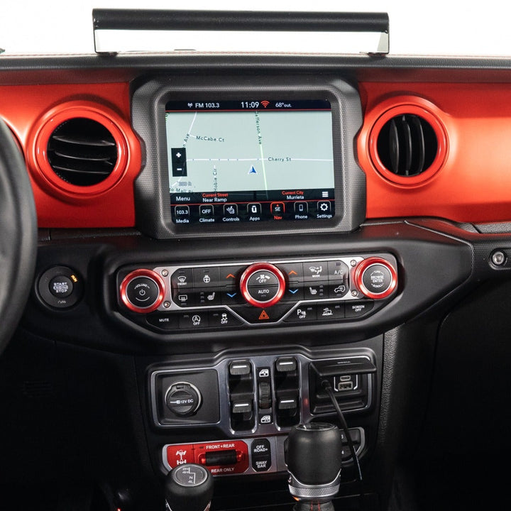 2018+ Jeep Wrangler Display Screen Protection Frame