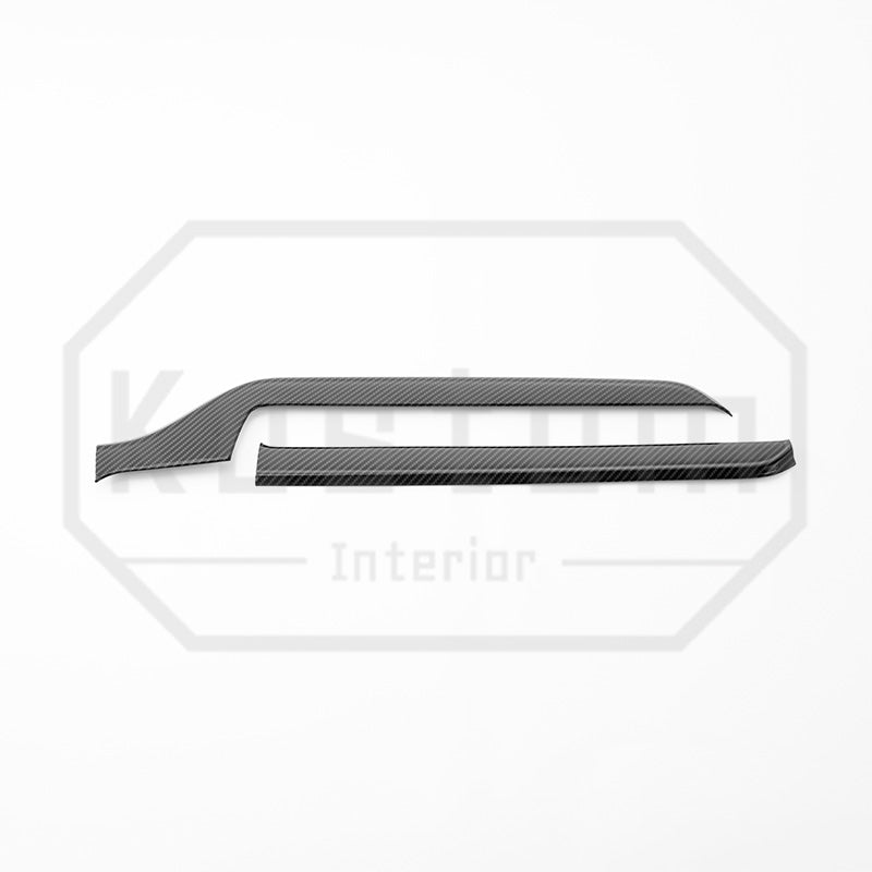 2022+ Chevrolet Silverado Center Dash Trim Strips - Hydro-Dipped Carbon Fiber
