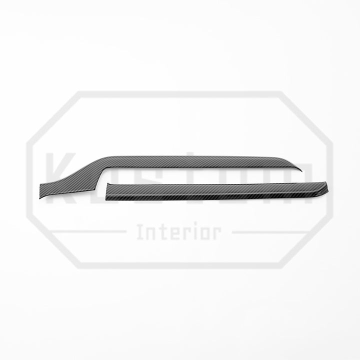 2022+ Chevrolet Silverado Center Dash Trim Strips - Hydro-Dipped Carbon Fiber