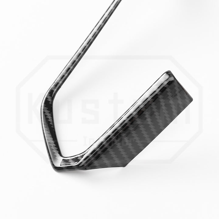 Corvette C8 Steering Wheel Side Trim - Hydro-Dipped Carbon Fiber