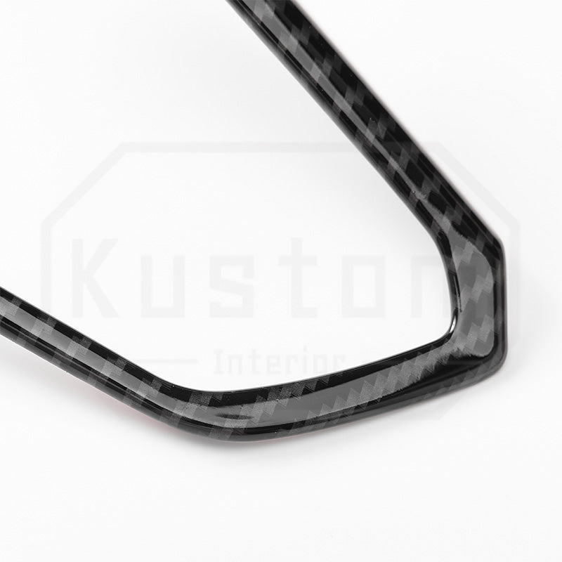 Corvette C8 Steering Wheel Side Trim - Hydro-Dipped Carbon Fiber