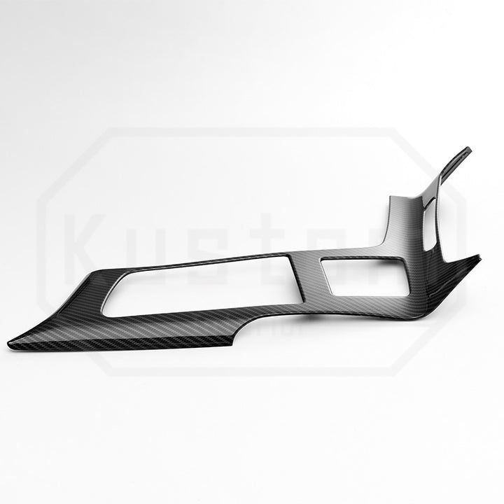 Corvette C7 Center Console Gear Shift Panel Trim - Hydro Dipped Carbon Fiber