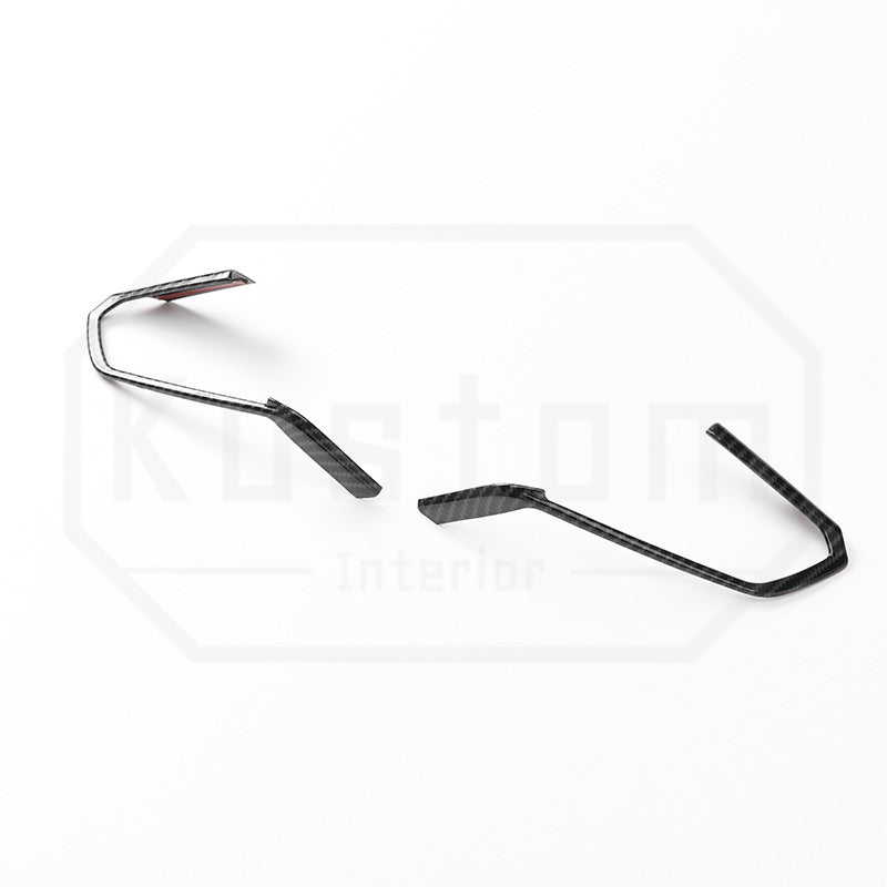 Corvette C8 Steering Wheel Side Trim - Hydro-Dipped Carbon Fiber