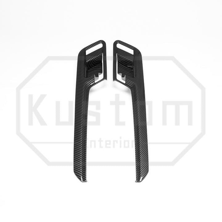 2022+ Chevrolet Silverado Interior Door Handle Trim - Hydro-Dipped Carbon Fiber