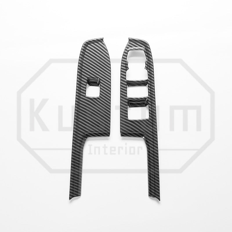 2022+ Chevrolet Silverado Window Switch Trim - Hydro-Dipped Carbon Fiber