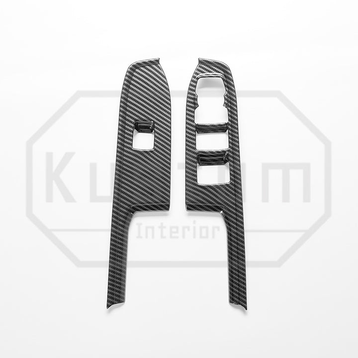2022+ Chevrolet Silverado Window Switch Trim - Hydro-Dipped Carbon Fiber